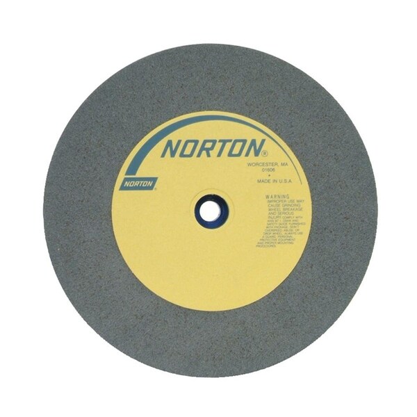 Norton Co Bench & Pedestal Wheel, Standard, Type 1 - Silicon Carbide, 12 x 2 x 1-1/4 Fine, Max RPM: 2070 662532-63360 - main